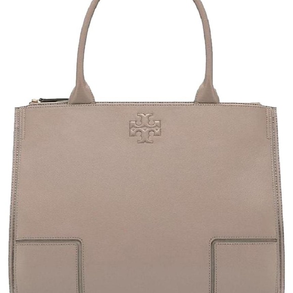 HOT-Tory Burch Ella Leather Tote Light oak/Blush - Picture 7 of 7